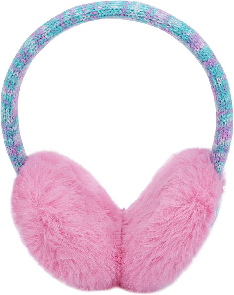Ztl Kids Knit Earmuffs Winter Outdoor Plush Ear Warmers for Boys Girls 4-16 Years - Image 2